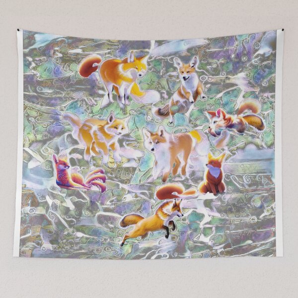 Item preview, kitsune, foxes, animals, designed and sold by Maria Mihailova.