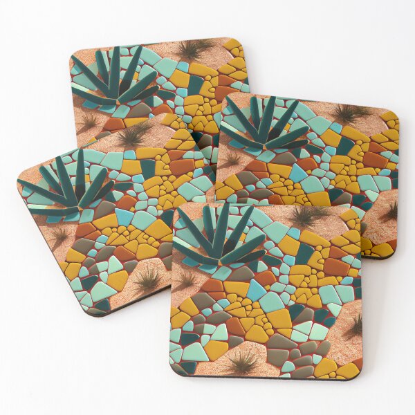 Item preview, Fine Mosaic Desert Modern Pattern Digital Painting designed and sold by CodeAndColors.