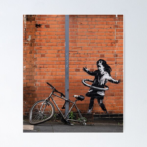 Item preview, Bike Tire Hula Hoop Girl Banksy designed and sold by WE-ARE-BANKSY.