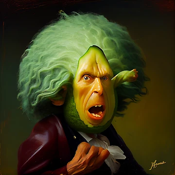 Vorschaubild zum Design Mollifying the Blase Avocado Digital Painting von CodeAndColors