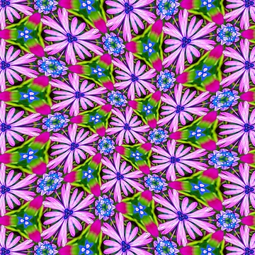 Artwork thumbnail, Beautiful Purple Flower Pattern by Patternflower