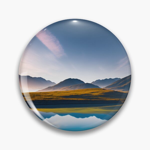 Item preview, A Minimalist Landscape With A Single Lake Reflecting The Sky Ai Generated Art designed and sold by AiGens.
