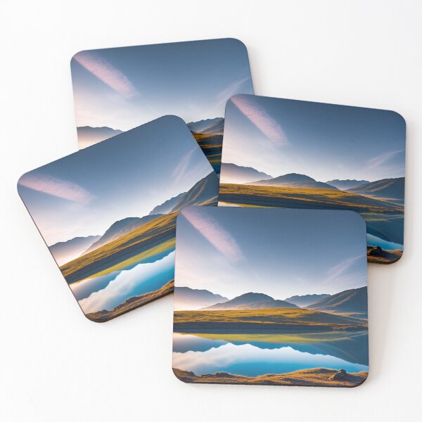 Item preview, A Minimalist Landscape With A Single Lake Reflecting The Sky Ai Generated Art designed and sold by AiGens.