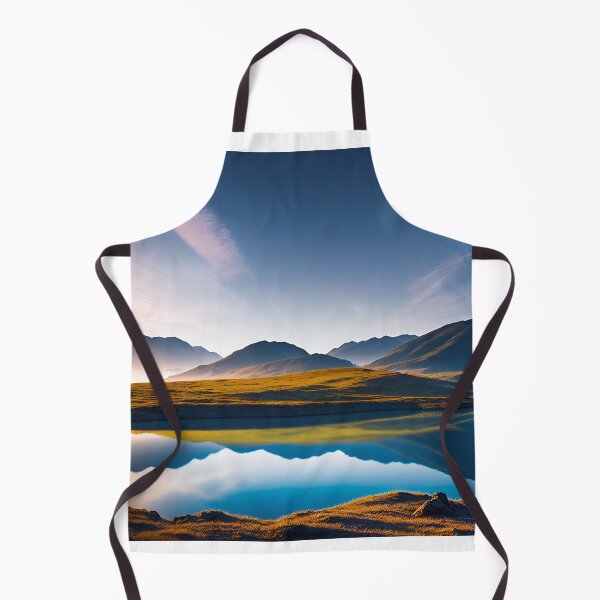 Item preview, A Minimalist Landscape With A Single Lake Reflecting The Sky Ai Generated Art designed and sold by AiGens.