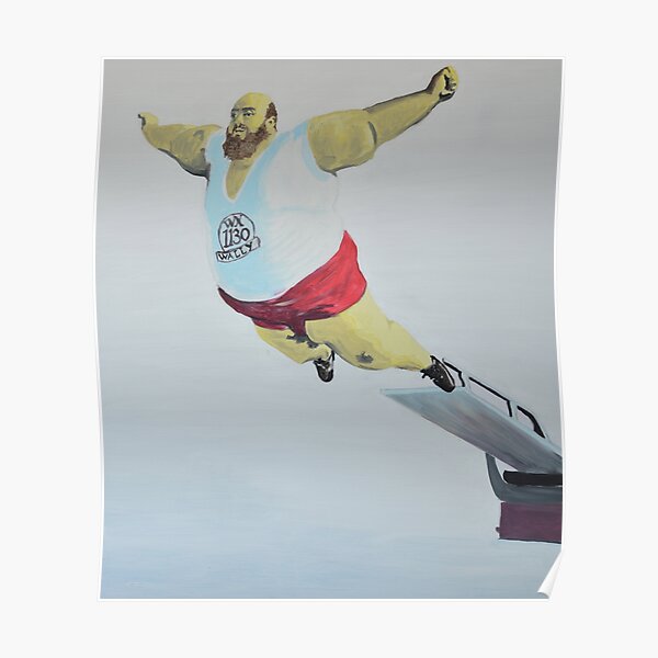 "Gordo al Agua" Poster by ByBerenjena Redbubble