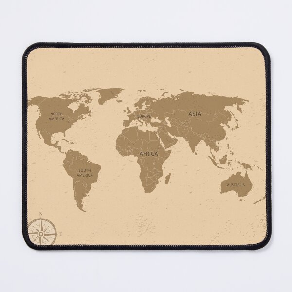 Item preview, Vintage World Map Design with Rusty Appearance designed and sold by MerakiAndArt.