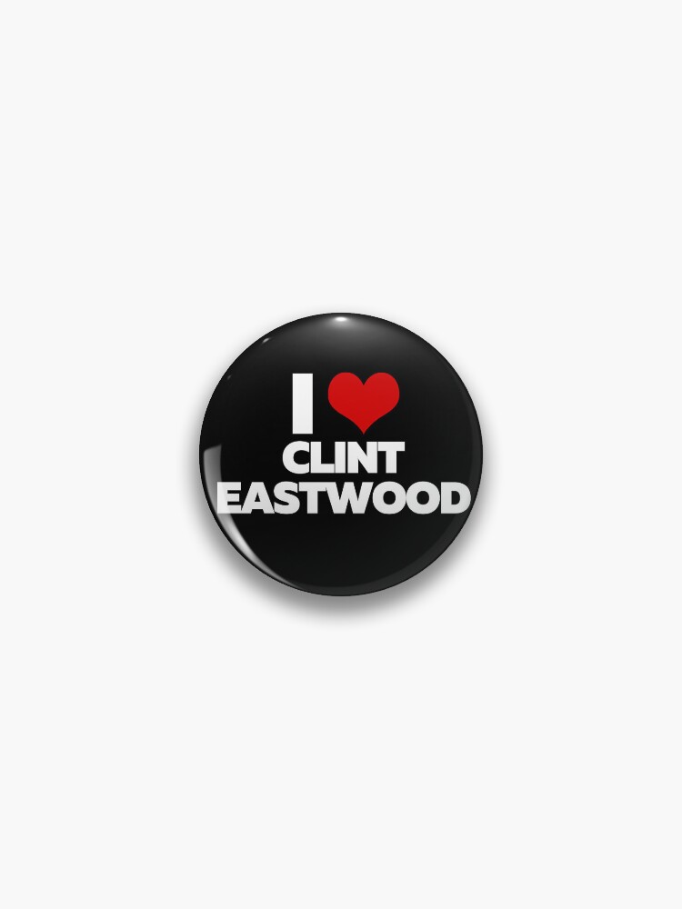 Thumbnail 1 von 3, Button, I Love Clint Eastwood (White Text) designt und verkauft von theartcreatore.