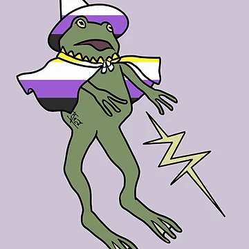 Artwork thumbnail, Nonbinary Pride Frog by FirstKat