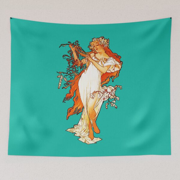 Item preview, Alphonse Mucha | The Four Seasons | Spring, 1896 (Cutout Design) designed and sold by Alphonse Mucha Art Collection.