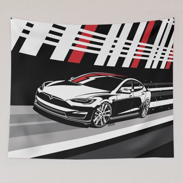 Item preview, Tesla Model S Plaid Original Fan Art serial number: TMS001BNWW designed and sold by valrusc.