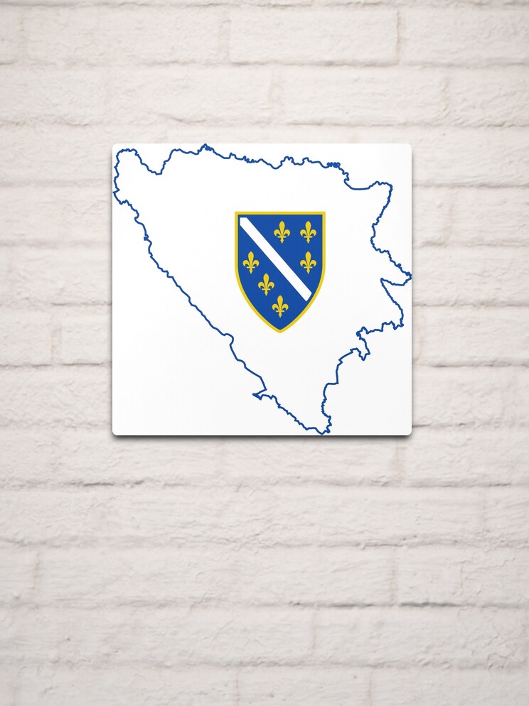 Bosnien-Herzegowina (1992) Flagge , Bosnien-Herzegowina (1992) Fahne auf