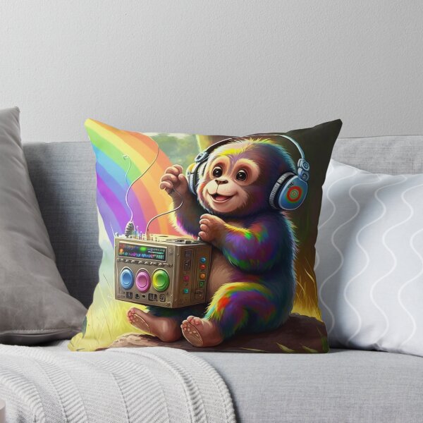 Item preview, Rainbow Monkey Music Lover designed and sold by zzibel.