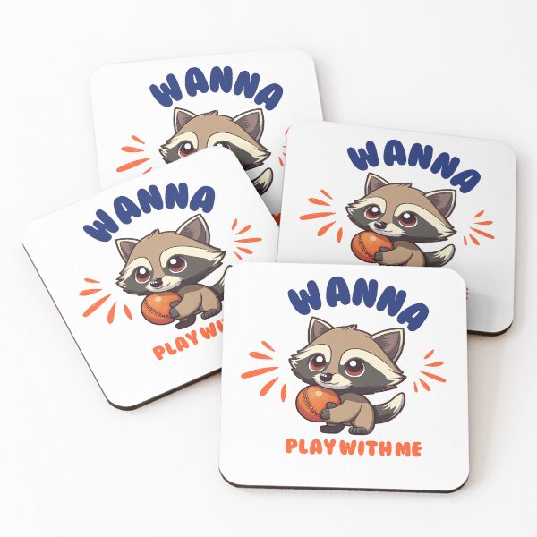 Item preview, Funny and Kawaii Raccoon Dog (Tanuki) Wanna Play With Me designed and sold by Fahmi Muhamad Naser.