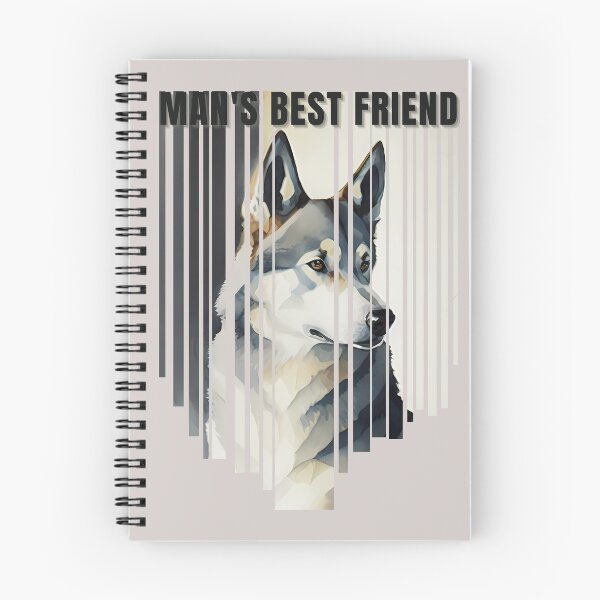 Item preview, Man's Best Friend Siberian Husky Watercolor Descending Stripes designed and sold by Print-A-Joke.