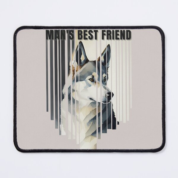 Item preview, Man's Best Friend Siberian Husky Watercolor Descending Stripes designed and sold by Print-A-Joke.