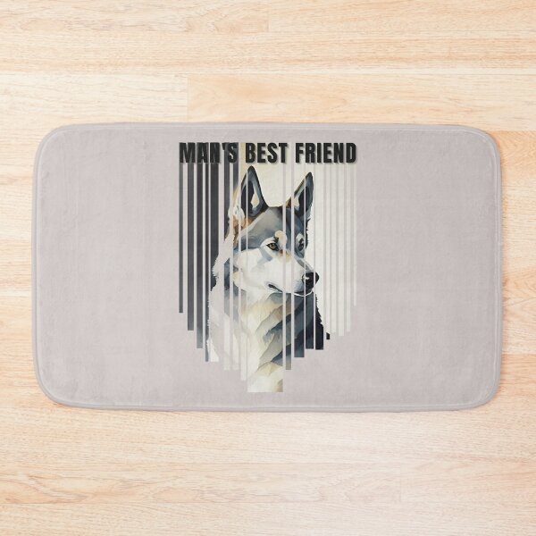 Item preview, Man's Best Friend Siberian Husky Watercolor Descending Stripes designed and sold by Print-A-Joke.