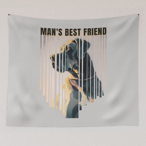 Item preview, Man's Best Friend Great Dane Watercolor Descending Stripes designed and sold by Print-A-Joke.