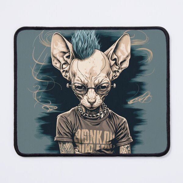 Item preview, Sphynx Cat With Punk Rocker Style designed and sold by Fahmi Muhamad Naser.