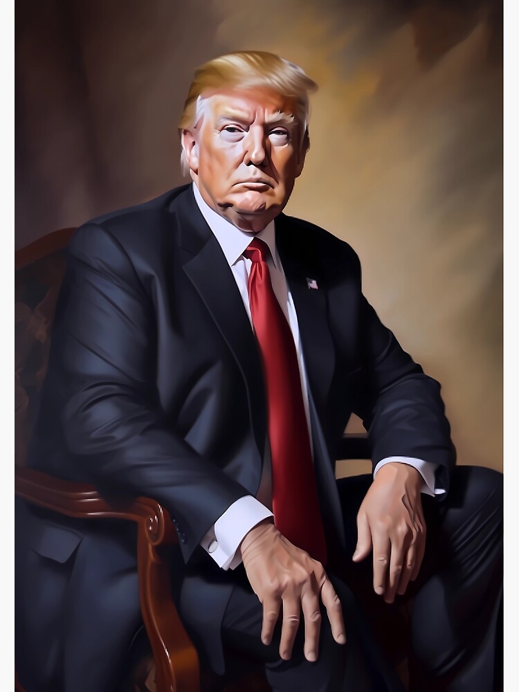 "President Trump Portrait" Poster for Sale by PortraitHeaven | Redbubble