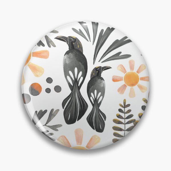 Item preview, Folk Bird Grey/Gold designed and sold by SarahCarltonArt.