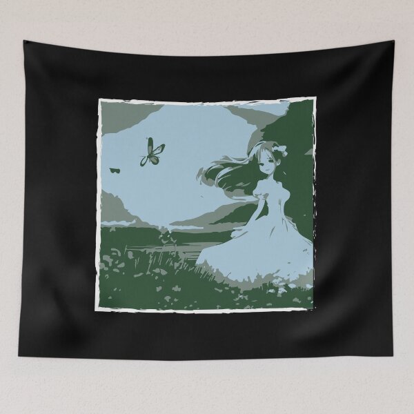 Item preview, Illustration of happy anime character in meadows designed and sold by soniashah.