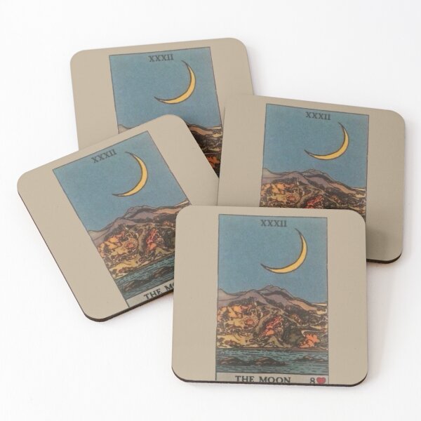 Item preview, The Moon Tarot card  designed and sold by BrontesWhimsyStore.