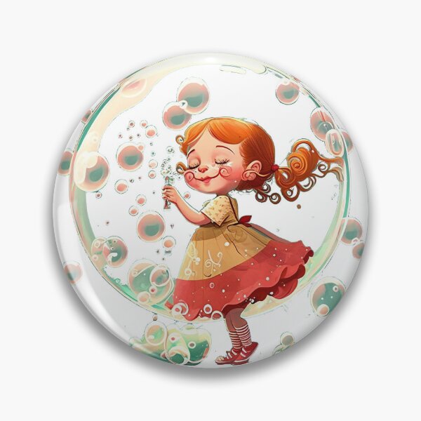 Item preview,  Red-haired Girl with Bubbles designed and sold by zzibel.