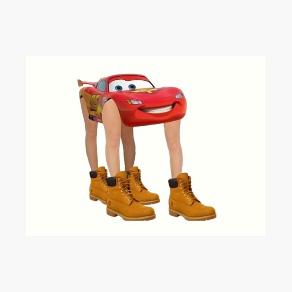 Lightning McQueen With Legs Art Print