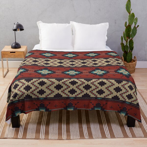 Aperçu de l'œuvre Motif aztèque amérindien Navajo Boho créée et vendue par Throwtopia.