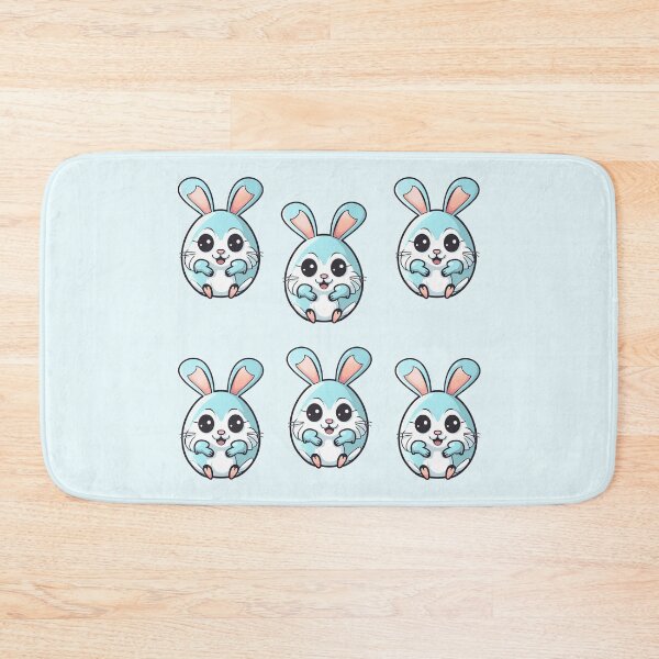 Item preview, Adorable light blue easter egg-bunny character stickerpack designed and sold by EmeraldeaArt.
