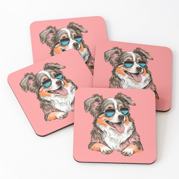 Item preview, Kawaii australian shepherd with sunglasses designed and sold by IsaBoutiqueD.
