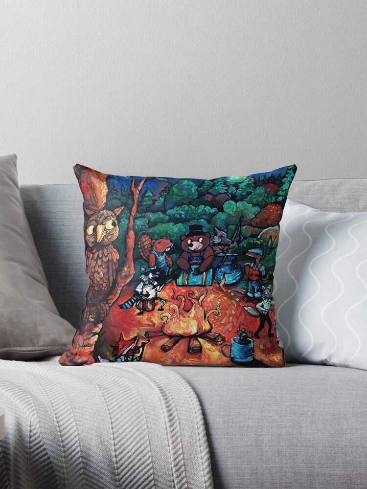 Thumbnail 1 of 4, Pillow, "Deep Woods Jam" by Chad Elliott designed and sold by Wildermans.