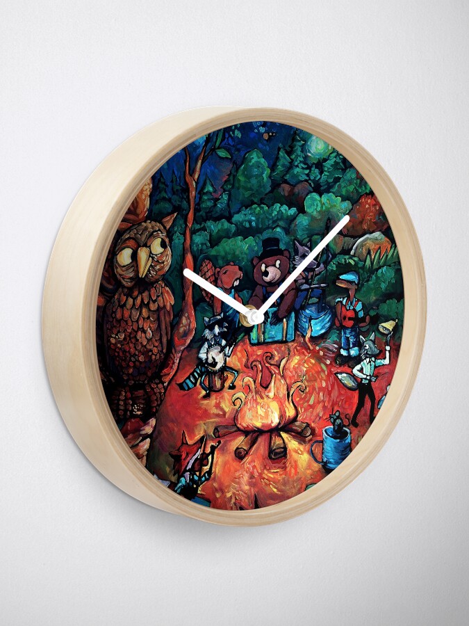 Thumbnail 1 of 4, Clock, "Deep Woods Jam" by Chad Elliott designed and sold by Wildermans.