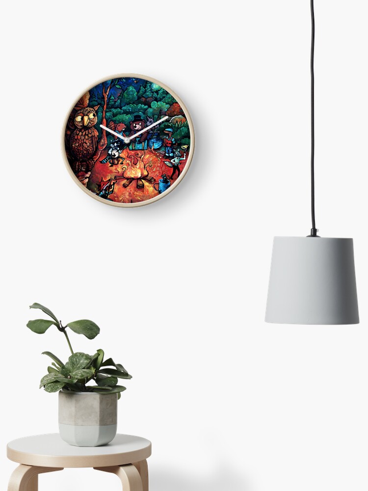 Thumbnail 2 of 4, Clock, "Deep Woods Jam" by Chad Elliott designed and sold by Wildermans.