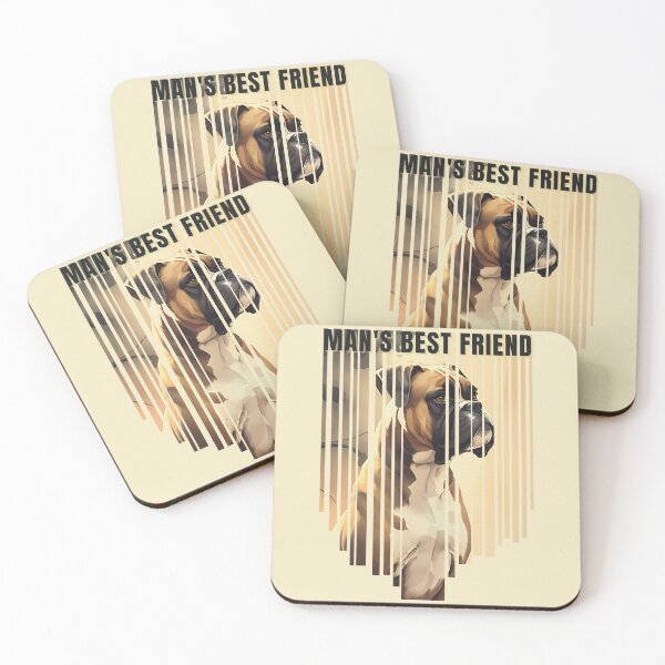 Item preview, Man's Best Friend Boxer Watercolor Descending Stripes designed and sold by Print-A-Joke.