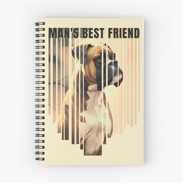 Item preview, Man's Best Friend Boxer Watercolor Descending Stripes designed and sold by Print-A-Joke.