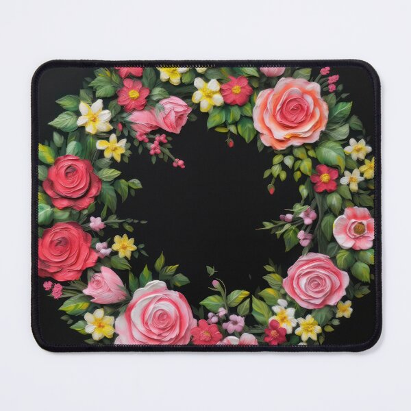 Artikelvorschau, Red and Pink Rose Wreath entworfen und verkauft von SoloSeal.