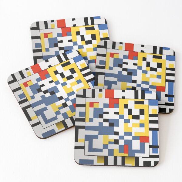 Item preview, non scannable qr code in the style of Piet Mondrian designed and sold by Anastasias-Shop.