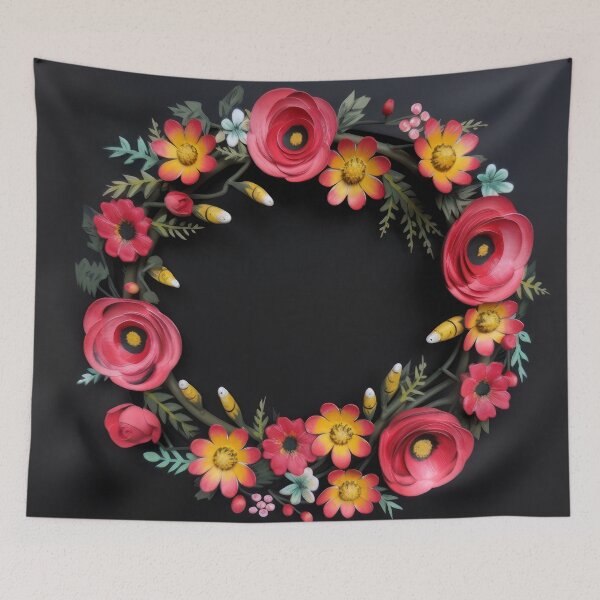 Item preview, Red and Pink Rose Wreath designed and sold by SoloSeal.