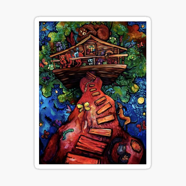 "Treehouse" by Chad Elliott Sticker