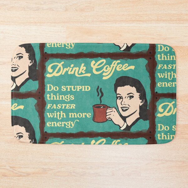 Item preview, Retro Coffee Sign - Stupid Things Faster designed and sold by JordanHolmes.