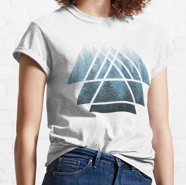 Triangles à géométrie sacrée - Forêt brumeuse T-shirt classique