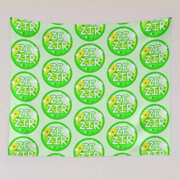 Item preview, ze/zir lime green & yellow boba designed and sold by pridefrogprints.