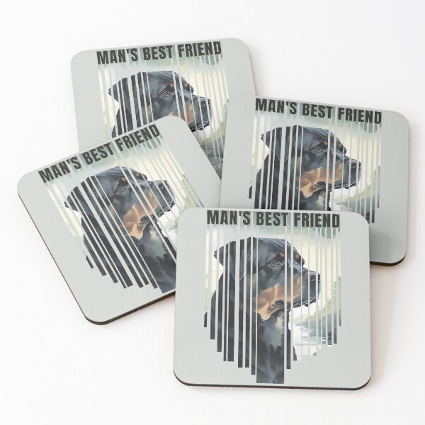 Artikelvorschau, Man's Best Friend Rottweiler Watercolor Descending Stripes entworfen und verkauft von Print-A-Joke.