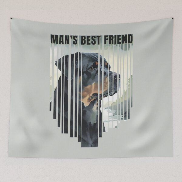 Artikelvorschau, Man's Best Friend Rottweiler Watercolor Descending Stripes entworfen und verkauft von Print-A-Joke.