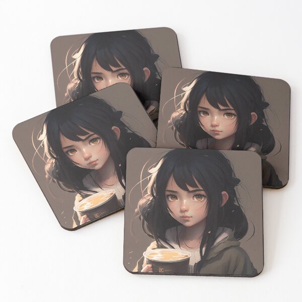 Item preview, Cute girl with Coffee  designed and sold by SameeraDammeyer.