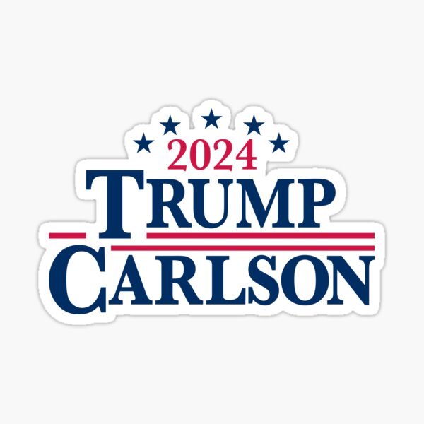 "Trump & Carlson 2024" Sticker for Sale by TKSparrow Redbubble