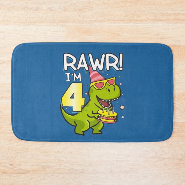 Item preview, T Rex 4th Birthday Dinosaur for Kids 4 years old  designed and sold by alenaz.