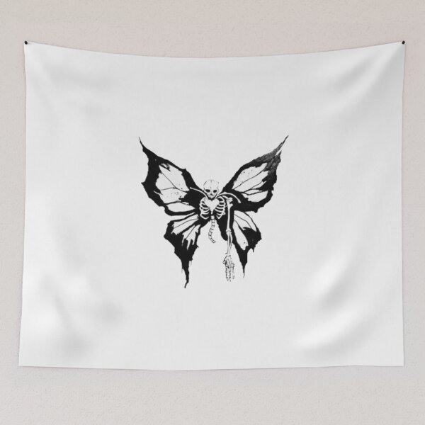 Item preview, butterfly skeleton aesthetic cyber goth designed and sold by BrontesWhimsyStore.