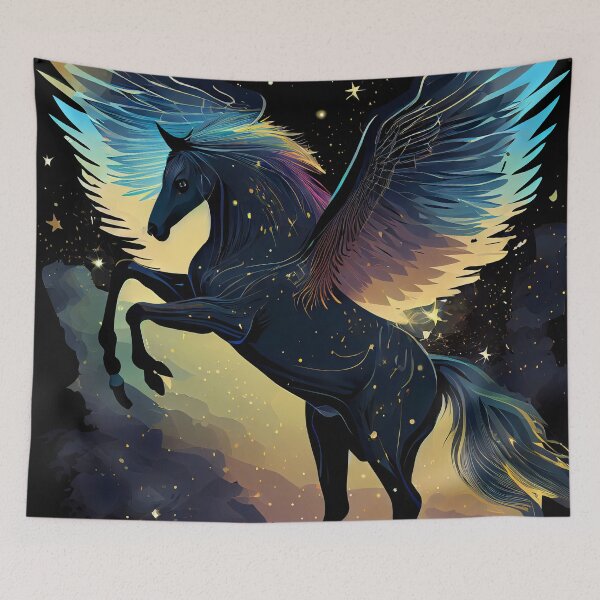 Item preview, Winged Horse on Starry Night designed and sold by SoloSeal.